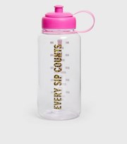 New Look Pink Every Sip Counts Water Bottle